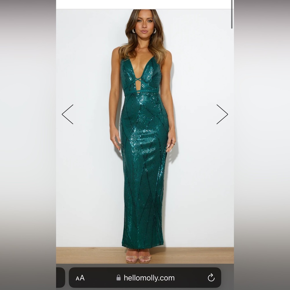 Hello Molly maxi dress forest green